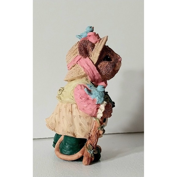 Nature Mouse Bluebirds Binoculars Walking Resin Figurine EUC Collectible Display - Picture 6 of 12